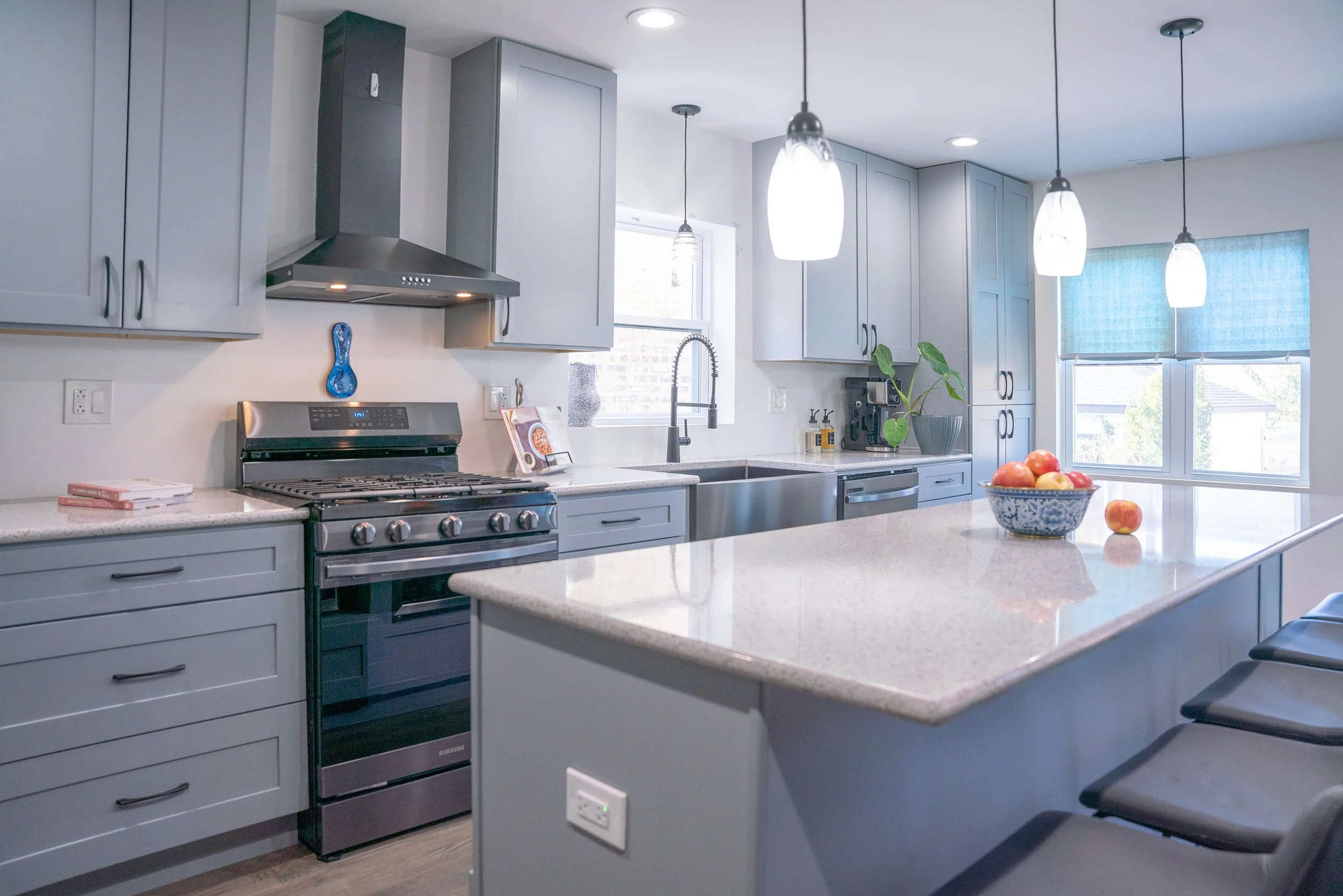 Custom Range Hood and Artisan Tile Kitchen Renovation